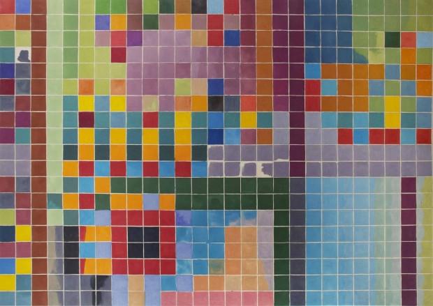 colorful grid painting