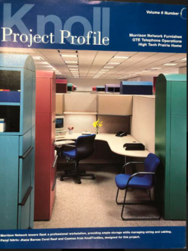magazine cover of Knoll magazine interior office cubicle