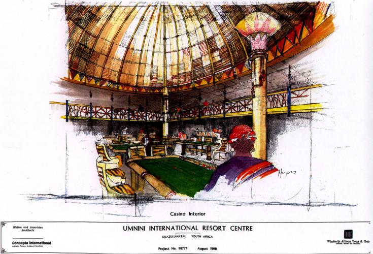 Illustration of casino interior