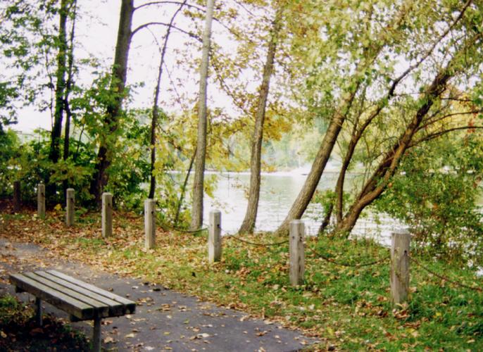 Bench overlooking Seneca River