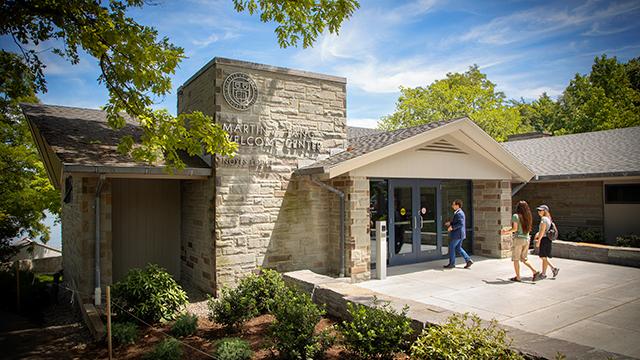 Exterior view of Welcome Center's main entrance