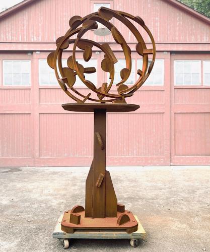 Heavy Round Table outdoor steel sculpture