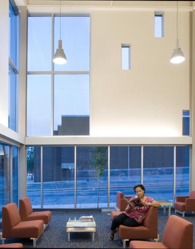 Interior view of reading area on ground floor