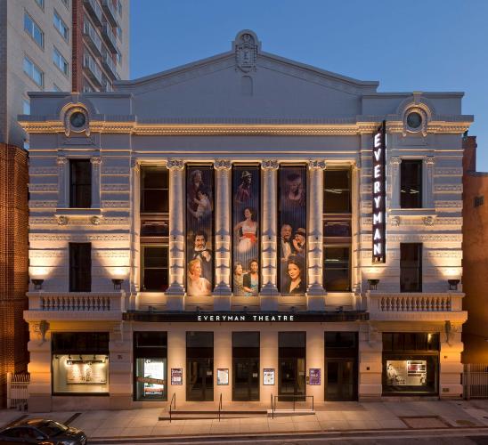 Building exterior at night