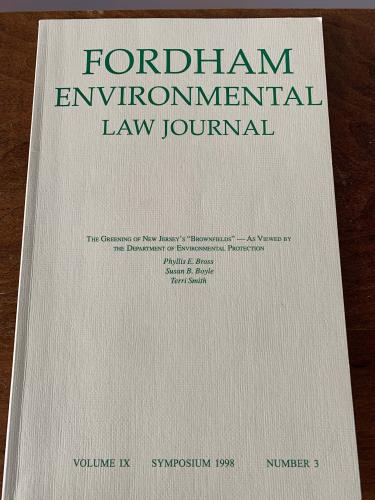 Cover of Fordham Environmental Law Journal