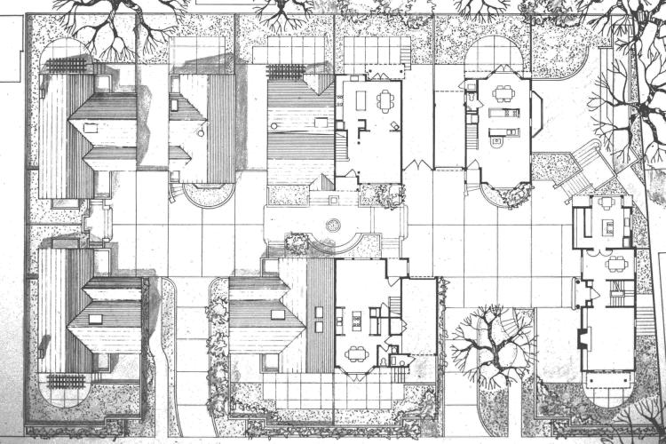 A plan for the housing complex.