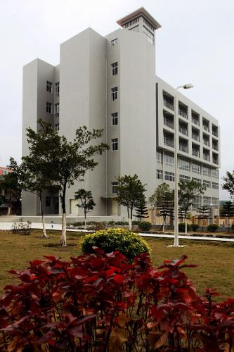 View of the northeast side of a rectangular building