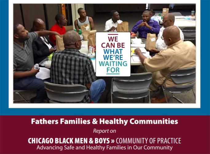 Cover of a report showing a photo of men sitting around a square table.