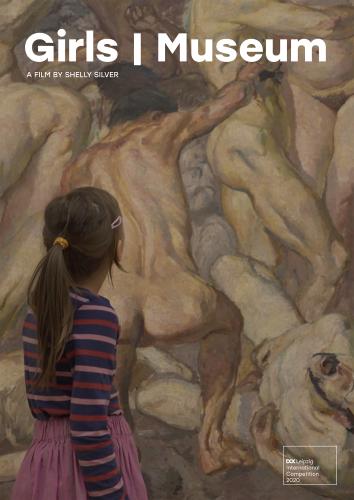 A film poster shows a little girl looking at a painting.