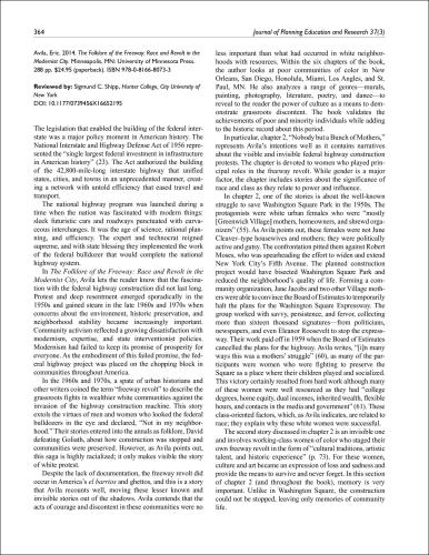 First page of book review The Folklore of the Freeway