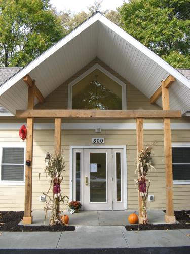 View of the front of a house exterior.